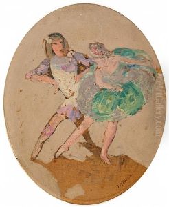 Danseurs Des Ballets Russes by Jules Flandrin