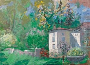 Maison Dans Un Parc by Jules Flandrin