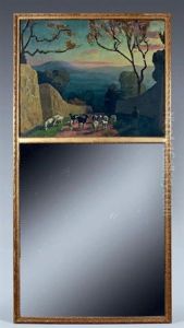 Retour Du Troupeau Au Soleil Couchant by Jules Flandrin