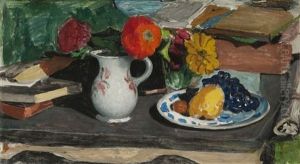 Nature Morte Dans L'atelier by Jules Flandrin