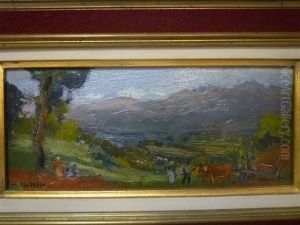Vue De Corenc, La Vallee De L'isere by Jules Flandrin