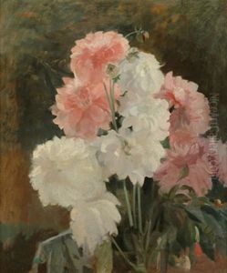 Still Life In Pink And White by Jules Flandrin
