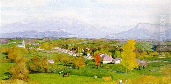 Le Troupeau Et Les Mas Dauphinois Dans La Plaine De Moirans - view 1