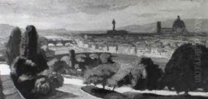 Vue De Florence by Jules Flandrin