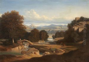 Italian Landscape by Paul Flandrin
