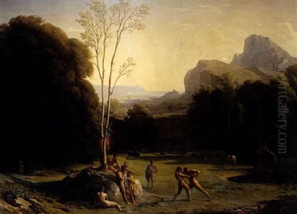 Paysage, Lutte De Bergers - view 1