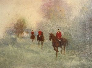 Three Riders In Hunting Attire