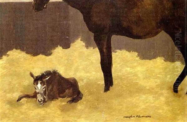 The"mahmoud Filly", "judy O'grady" With "snow Goose" At Foot - view 1
