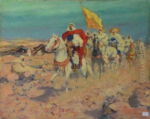 Groupe De Cavaliers Arabes by Gustave Flasschoen