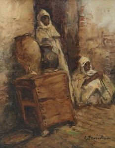 Le Repos Des Potiers by Gustave Flasschoen