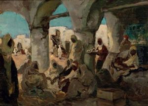 Le Cafe Maure by Gustave Flasschoen