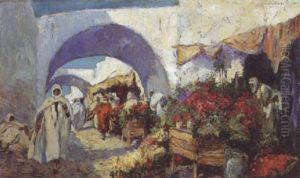 Rue Souika A Constantine by Gustave Flasschoen