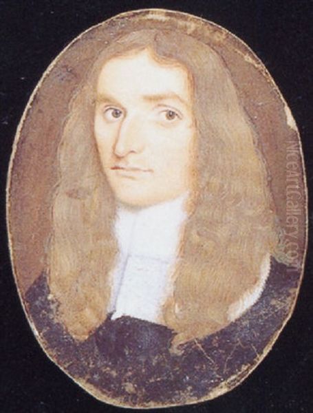 A Gentleman, In Black Robes And White Lace Jabot, Long Brown Hair - view 1