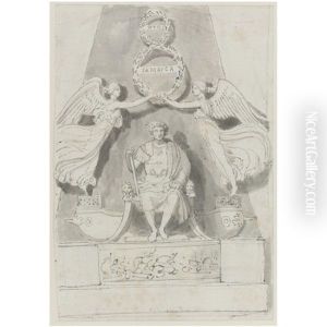 Two Designs For Memorials, Two Studies Of Standing Draped Figures, A Sheet Of Studies With Roman Soldiers And A Compositional Study With Dead Bodies (various Sizes; 6 Works)
