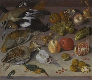Still Life With Birds, Fruit And Nuts Still Life With Birds, Fruit And Nuts
