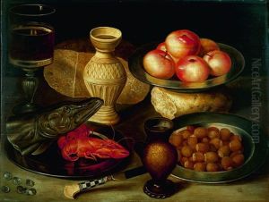 Nature Morte Avec La Tete De Brochet by Georg Flegel