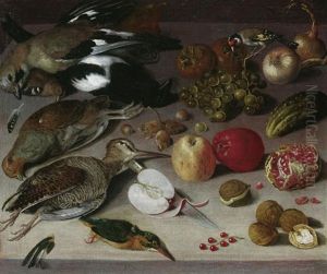 Stilleben Mit Fruchten Und Vogeln by Georg Flegel