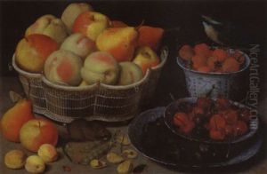 Stilleben Mit Obst, Maus Und Eisvogel