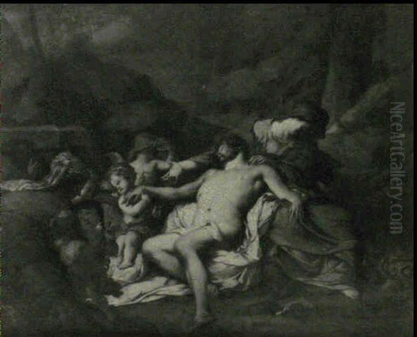 Le Christ Mort Pleure Par La Vierge Et Les Anges - view 1