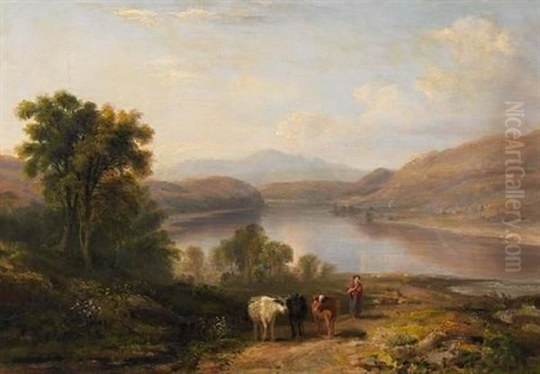 Schottische Landschaft (loch Vennacher?) - view 1