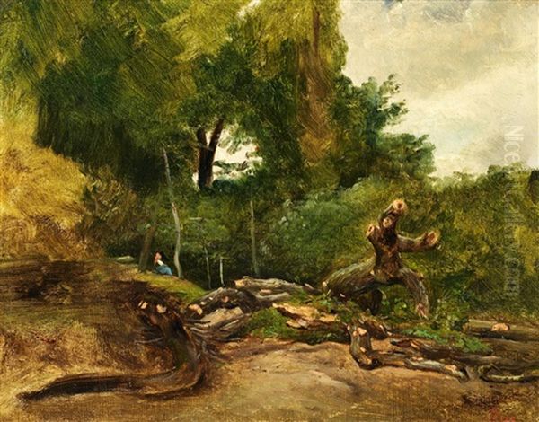 Holzfaller Im Wald Von Fontainebleau - view 1