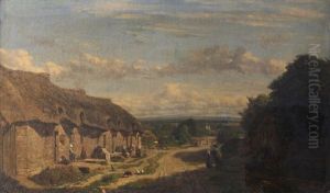 Paysage De La Campagne Normande by Camille Flers