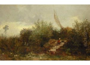 Die Treppe Am Bachlauf