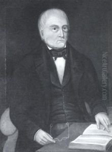 Portrait Of A Gentleman Holding Glasses And Reading The Bible by Aaron Dean Fletcher
