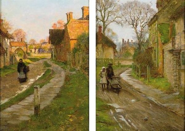Village Scene (+ Another; Pair) - view 1