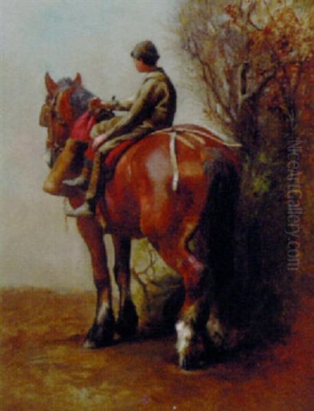 A Boy On A Shire Horse - view 1