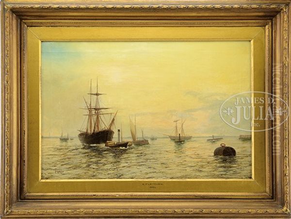 Ships In Harbor At Sunrise - view 1