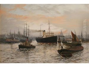 In The Pool; The Thames Off Blackwall (pair)