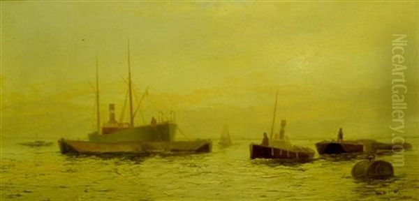 Warship At Sea - view 1