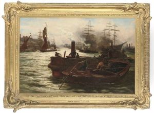 On The Thames by Edward Henry Eugene Fletcher