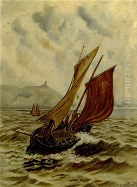 Fishing Boats Off A Coast - view 1