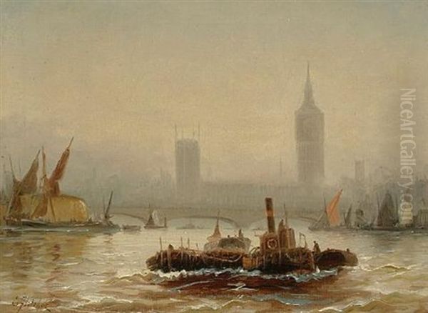 Thames View Of The Houses Of Parliament (+ View Of Greenwich; Pair) - view 1
