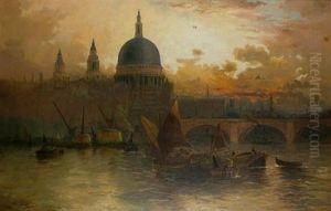 St. Paul's From The Thames At Sunset