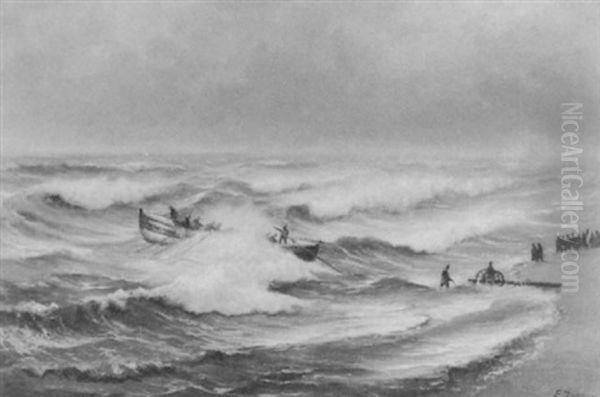 Launching A Lifeboat - view 1