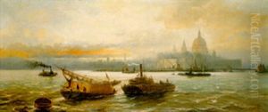 St. Pauls From Bankside by Edward Henry Eugene Fletcher