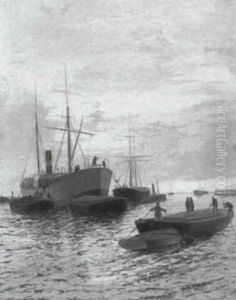 On The Thames by Edward Henry Eugene Fletcher