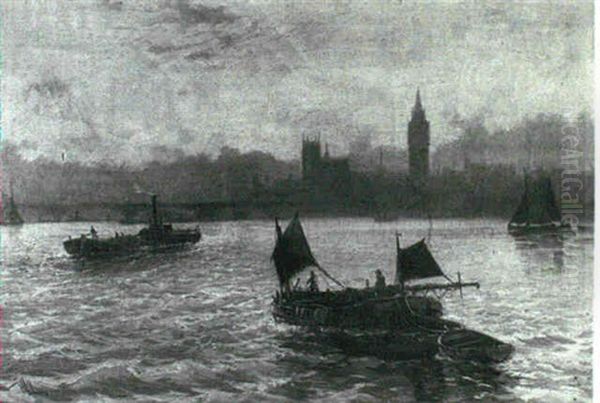 The Houses Of Parliament From The Thames - view 1