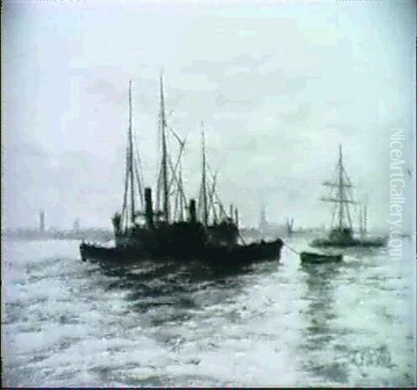 Shipping In An Estuary - view 1