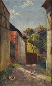 Farm On A Spring Day by Frank Morley Fletcher
