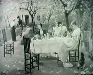 An Afternoon Tea In The Garden by Albert Francois Fleury