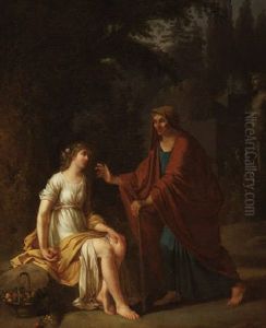 Vertumnus Und Pomona by Antoine-Claude Fleury