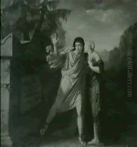 Deux Jeunes Amants Devant Un Tombeau by Antoine-Claude Fleury