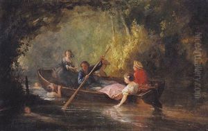 La Promenade En Barque by Auguste-Antoine Fleury