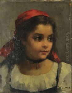 Jeune Femme Au Fichu Rouge