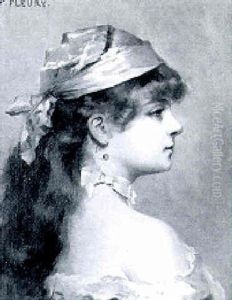 Profil De Femme A La Boucle D'oreile by Fanny Laurent Fleury
