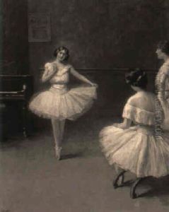Ballerinas In A Studio by Fanny Laurent Fleury